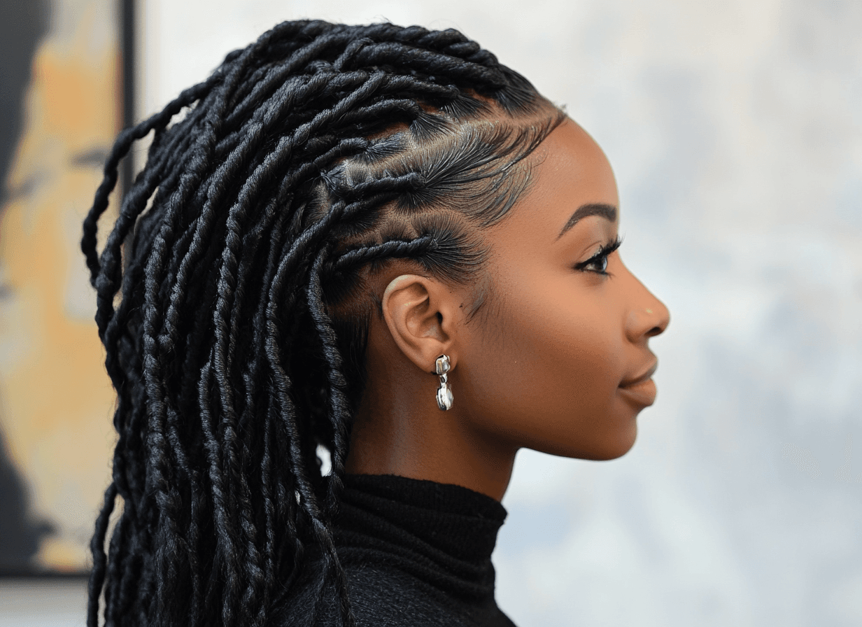 Black woman with beautiful braids